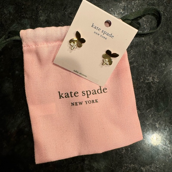 Kate Spade Cubic Zirconia Butterfly Earrings - Picture 6 of 7